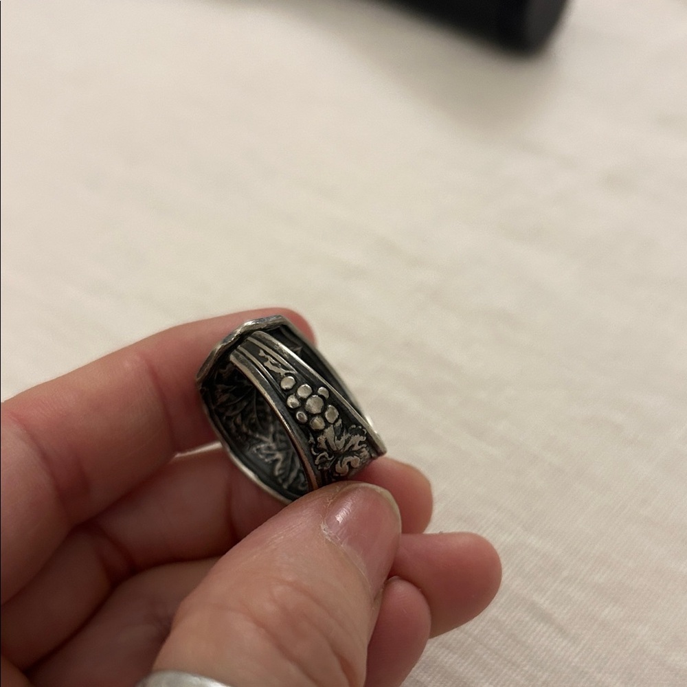 -Vintage Grape Spoon Statement Ring - image 6